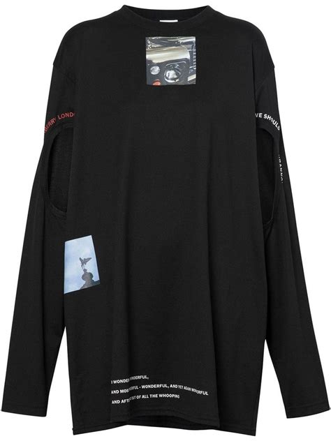 burberry cut out montage oversize